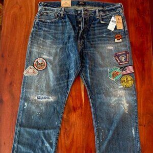 Polo Ralph Lauren 38X30 Mojave Desert Trails Expedition Patch Classic Fit Jeans